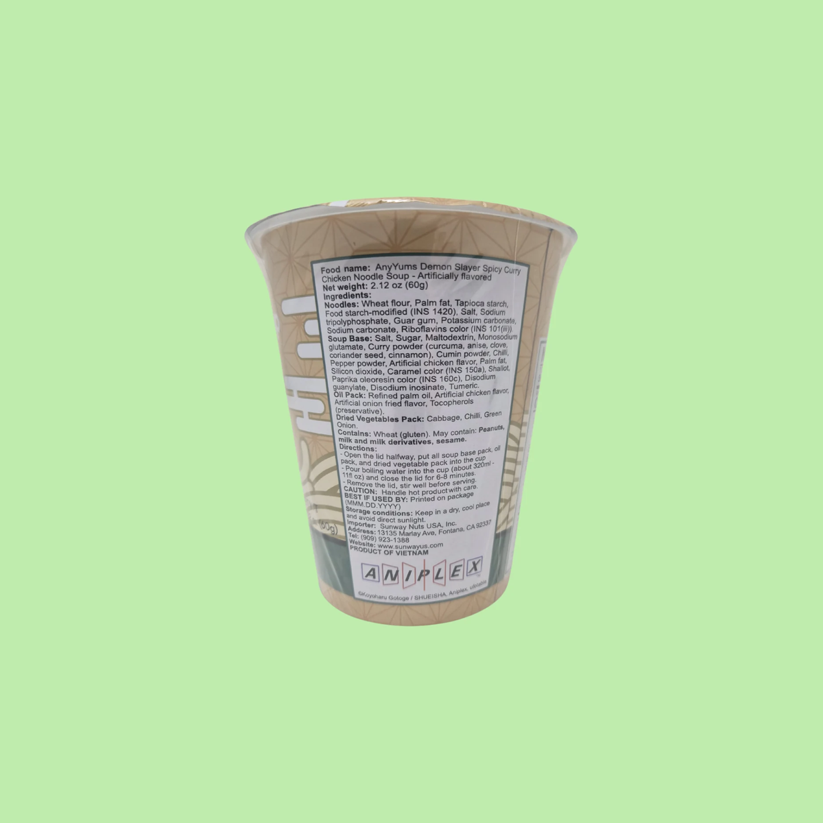 Demon Slayer Spicy Curry Chicken Noodle Soup 60g