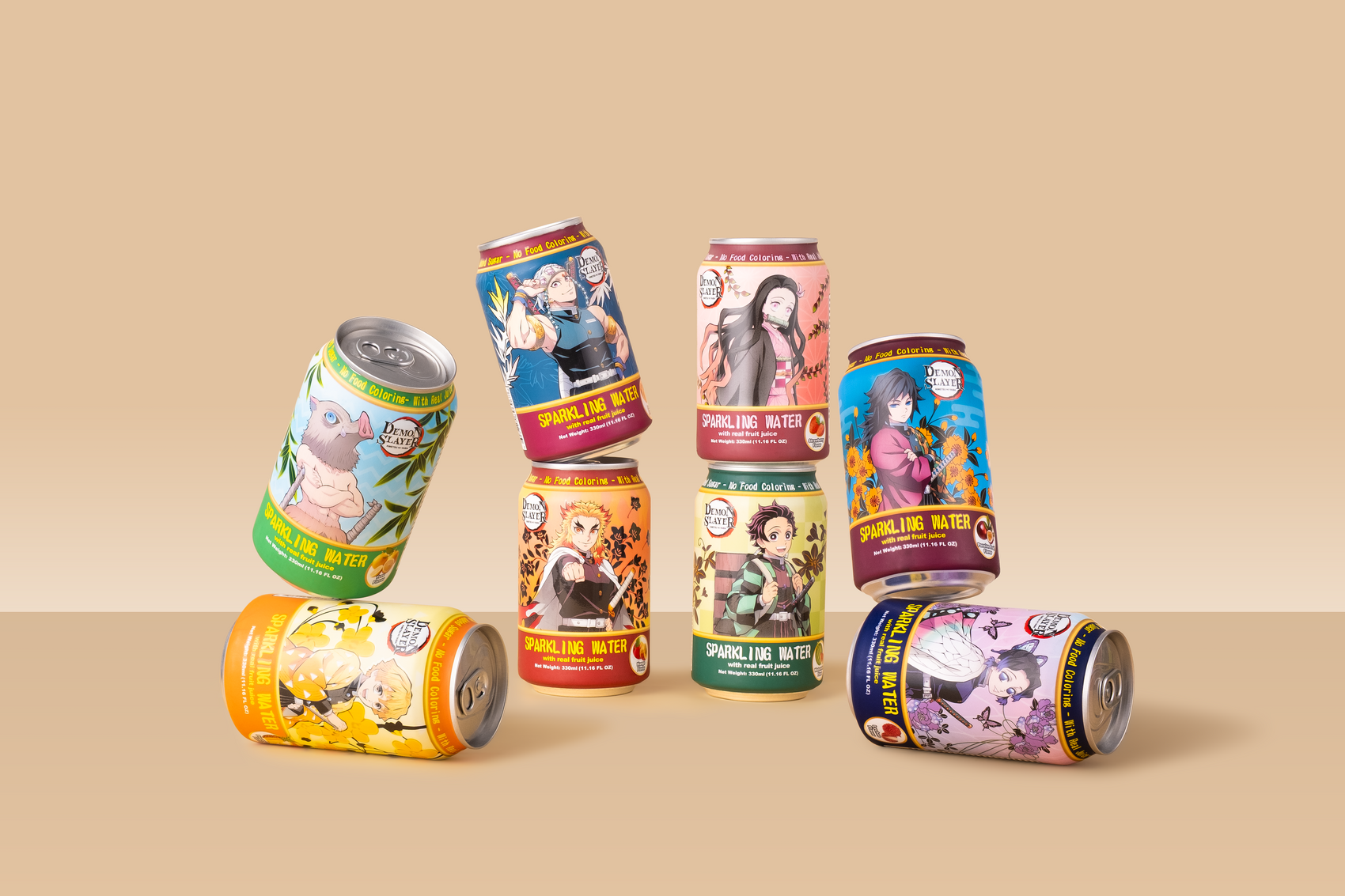 Demon Slayer Sparkling Water with Real Juice 330ml