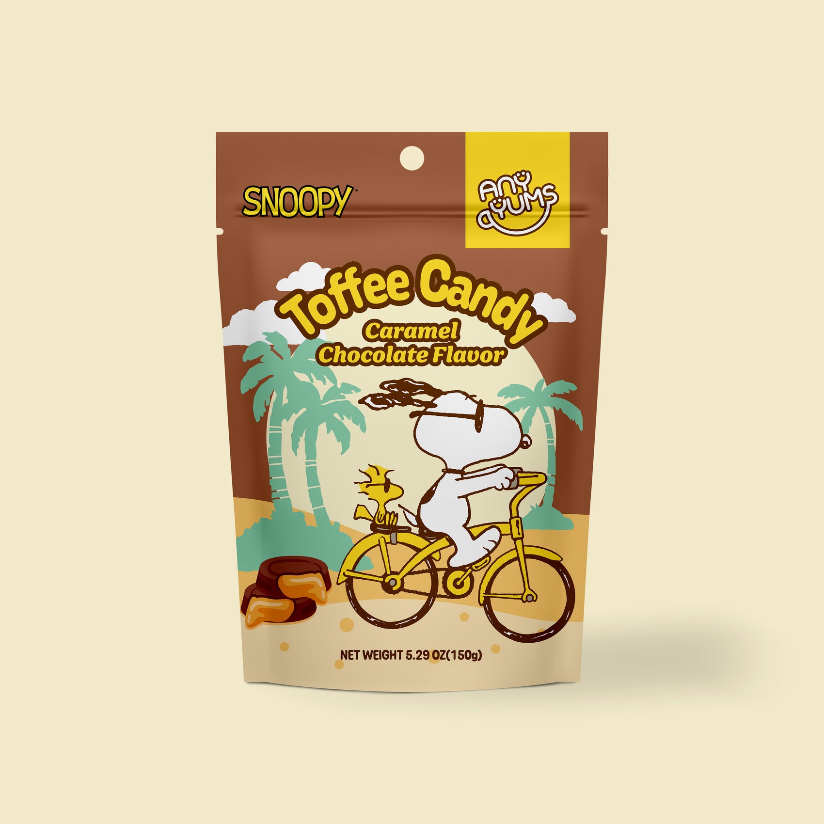 Snoopy Toffee Candy 150g - Caramel Chocolate Flavor